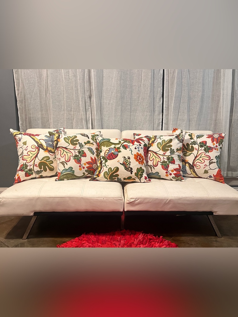 Set of 5 Pottery Barn "Serafina" 20” x 20” Pillow Covers (No Inserts)